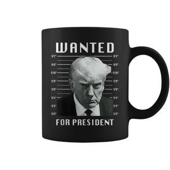 Wanted Trump For President Trump Shot Never Surrender Coffee Mug - Seseable