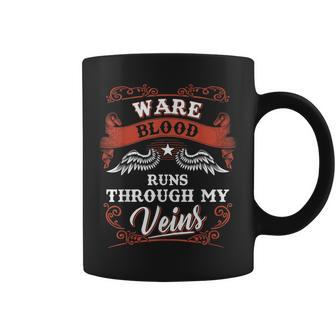 Ware Blood Runs Through My Veins Family Christmas Coffee Mug - Seseable