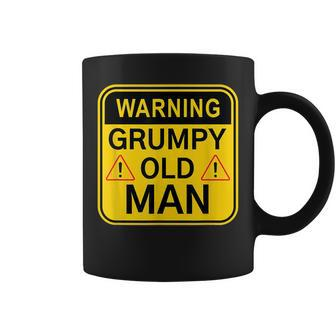 Warning Grumpy Old Man Warning Sign Funny Novelty Coffee Mug | Mazezy
