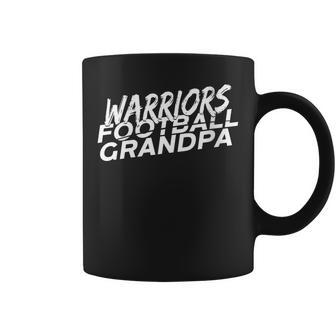 Warriors Football Grandpa High School Football Team Spirit Coffee Mug | Mazezy