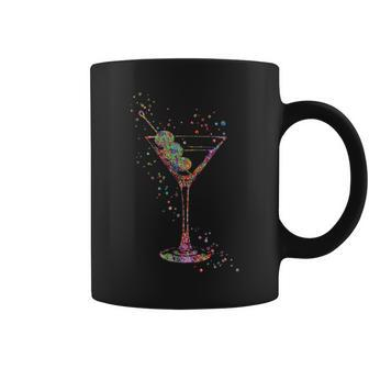 Watercolor Glass Of Martini Cocktails Wine Shot Alcoholic Coffee Mug | Mazezy UK