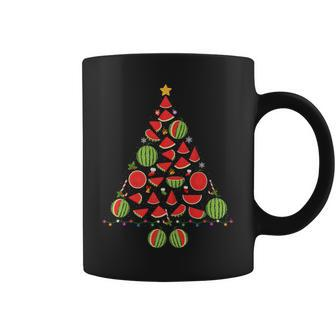 Watermelon Christmas Tree Ugly Christmas Sweater Coffee Mug - Monsterry CA