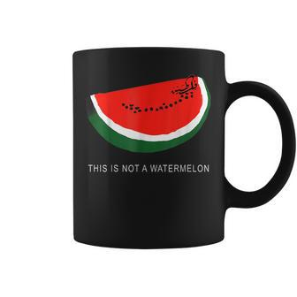 Watermelon 'This Is Not A Watermelon' Palestine Collection Coffee Mug - Monsterry