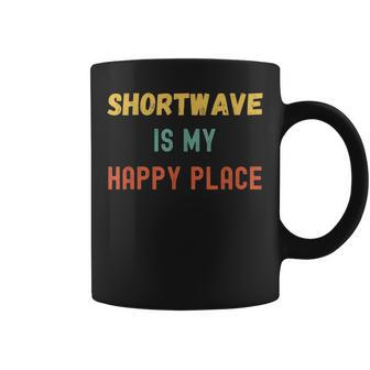 Shortwave Listening Is My Happy Place Vintage Retro Style Coffee Mug | Mazezy