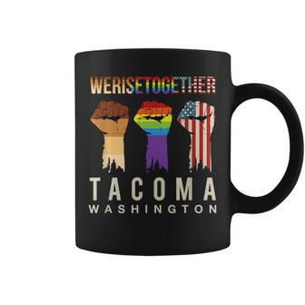 We Rise Together Lgbt Tacoma Pride Washington Social Justice Coffee Mug | Mazezy