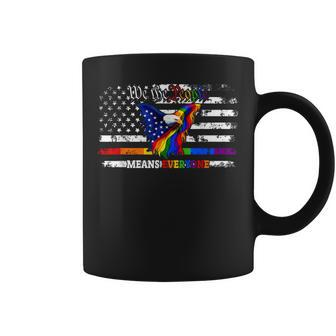 We Thes People Means Everyone Eagle American Flag Lgbt Coffee Mug | Mazezy