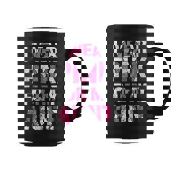 I Wear Pink For My Aunt Breast Cancer Survivor Ribbon Coffee Mug | Mazezy
