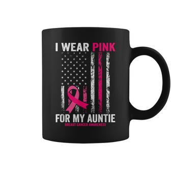 I Wear Pink For My Auntie American Flag Coffee Mug - Thegiftio UK