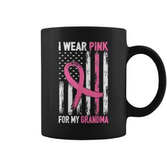 I Wear Pink For My Grandma Breast Cancer Awareness Coffee Mug - Monsterry