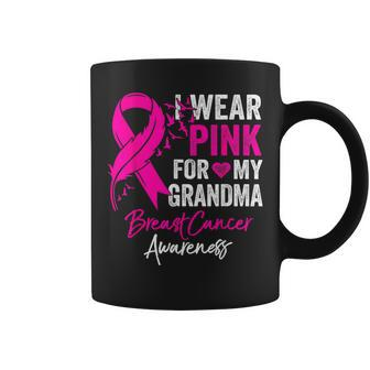 I Wear Pink For My Grandma Breast Cancer Awareness Coffee Mug - Seseable