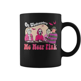 On Wednesday We Wear Pink Halloween Character Coffee Mug | Mazezy