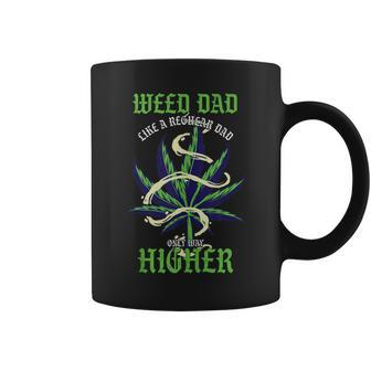 Weed Dad Like Regular Dad Only Way Higher | Pothead Gift For Mens Gift For Women Coffee Mug | Mazezy