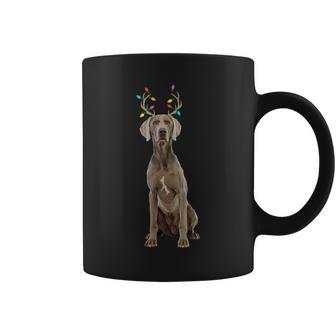 Weimaraner Reindeer Christmas Dog Coffee Mug | Mazezy