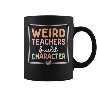 Weird Teachers Build Character Leopard Retro Teacher Coffee Mug - Thegiftio UK