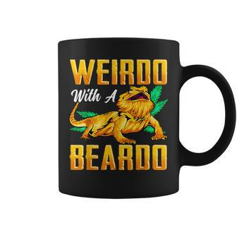 Weirdo With A Beardo Bearded Dragon Beardie Lover Coffee Mug | Mazezy