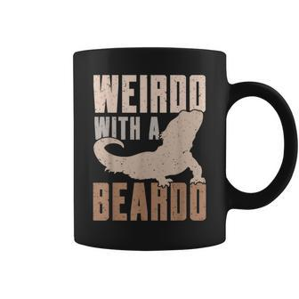 Weirdo With A Beardo Bearded Dragon Lizard Gecko Pet Reptile Coffee Mug | Mazezy