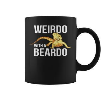 Weirdo With A Beardo Retro Vintage Bearded Dragon Coffee Mug | Mazezy