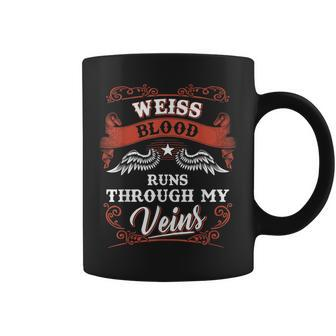 Weiss Blood Runs Through My Veins Family Christmas Coffee Mug - Seseable