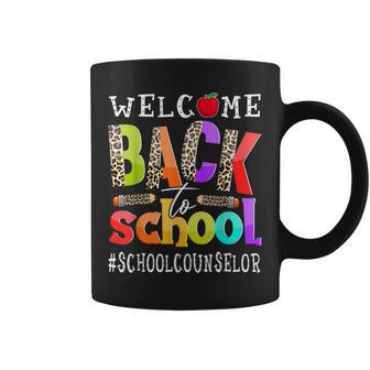 Welcome Back To School Counselor First Day Of School Leopard Coffee Mug - Monsterry