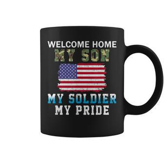 Welcome Home My Son Soldier Homecoming Reunion Army Us Flag Coffee Mug | Mazezy