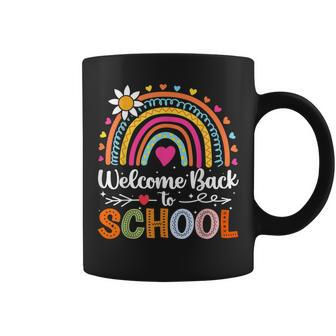 Welcome Back To School First Day Of School Rainbow Teacher Coffee Mug - Seseable