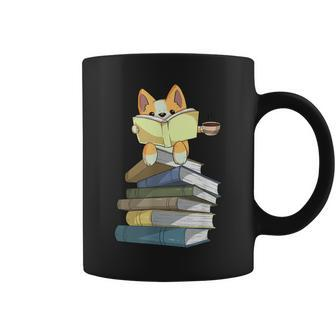 Welsh Corgi Books Coffee Coffee Dog & Reading Lover Coffee Mug | Mazezy