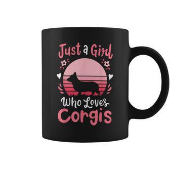 Welsh Corgi Just A Girl Who Loves Corgis Coffee Mug | Mazezy