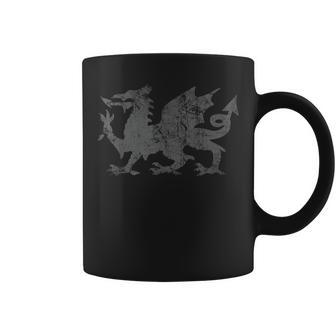Welsh Flag Heraldry Dragon Welsh Soccer St David's Day Wales Coffee Mug | Mazezy