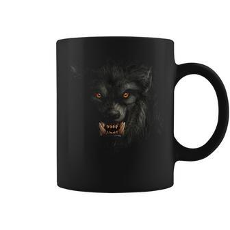 Werewolf Face Scary Halloween Adult Mens Womens Scary Halloween Coffee Mug | Mazezy