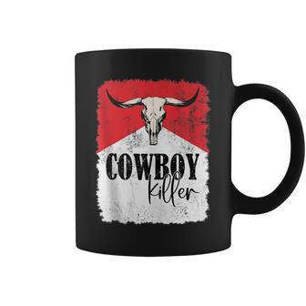 Western Southern Bull Skull Cowboy Killer Cowgirl Rodeo Rodeo Funny Gifts Coffee Mug | Mazezy