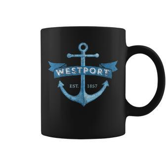 Westport Anchor T For Men Who Fish Puget Sound Coffee Mug | Mazezy