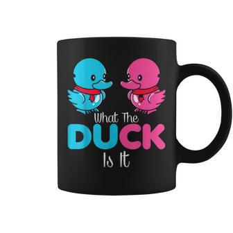 What The Duck Is It Gender Reveal Party Coffee Mug - Monsterry DE