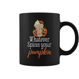 Whatever Spices Your Pumpkin Halloween Scary Women Coffee Mug | Mazezy