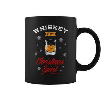 Whiskey Is My Christmas Spirit Scotch Ugly Christmas Sweater Coffee Mug | Mazezy UK