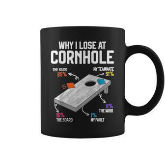 Why I Lose At Cornhole Humor Toss Like A Boss Coffee Mug - Seseable