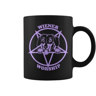 Wiener Worship Cute Dachshund Dog Coffee Mug - Seseable