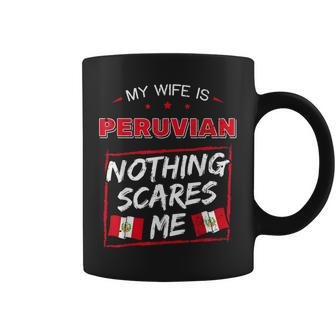My Wife Is Peruvian Republic Of Peru Heritage Roots Flag Coffee Mug | Mazezy