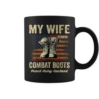 My Wife Wears Combat Boots Proud Army Husband Veteran Wife Coffee Mug | Mazezy