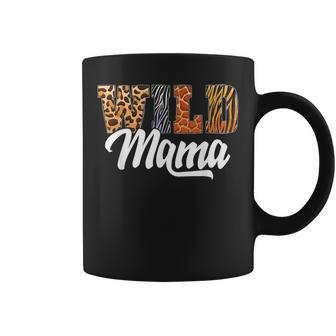 Wild Mama Mom Born Two Be Wild Safari Jungle Animal Zoo Gifts For Mom Funny Gifts Coffee Mug | Mazezy