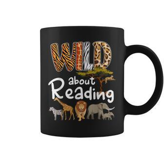 Wild About Reading Books Reader Lover Bookworm Librarian Men Coffee Mug | Mazezy