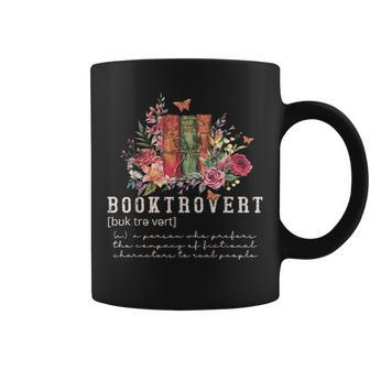 Wildflower Booktrovert Definition Book Lover Bookish Library Coffee Mug - Seseable