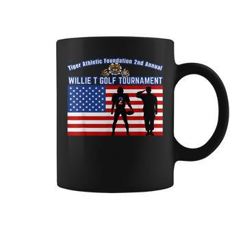Willie T Golf American Flag Tiger Coffee Mug - Seseable