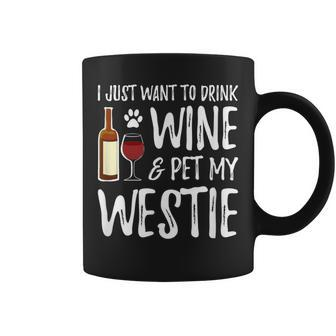 Wine And Westie Dog Mom Or Dog Dad Idea Coffee Mug - Seseable