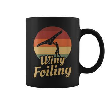Wing Foiling Kitesurfing Surfing Surfer Coffee Mug | Mazezy