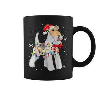 Wire Hair Fox Terrier Dog Christmas Light Xmas Mom Dad Gifts Gifts For Mom Funny Gifts Coffee Mug | Mazezy
