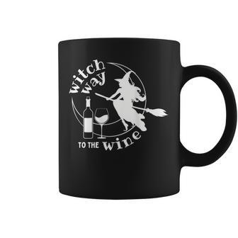 Witch Way To The Wine Halloween Witchy Witches Coffee Mug | Mazezy