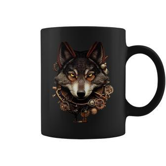 Wolves Wolf Steampunk Wolf 2 Coyote Coyote Coffee Mug - Monsterry