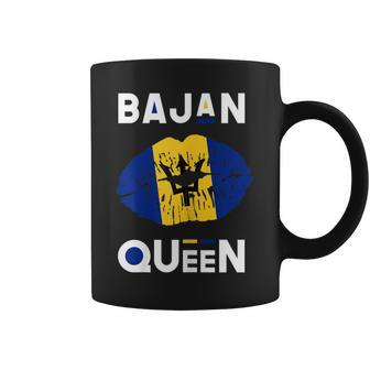 Womens Bajan Queen Barbados Flag Lips Barbadian Pride Coffee Mug - Thegiftio UK