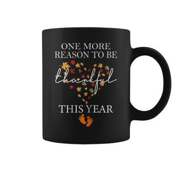 Womens Fall Baby Reveal One More Reason To Be Thankful This Year Coffee Mug - Thegiftio UK