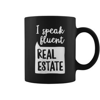 Womens Funny Realtor Speak Fluent Real Estate Agent Investor Gift Coffee Mug - Thegiftio UK